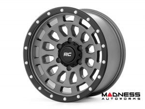 Custom Wheels (1) - Rough Country - 87 Series - Gray w/ Black Ring - 17 x 8.5 / 6 x 5.5 / +0